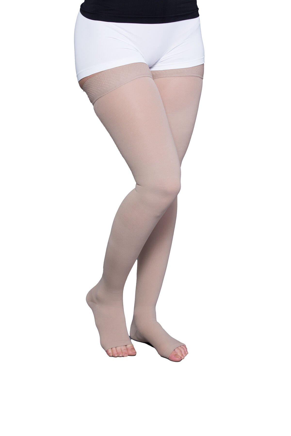 Diz Üstü Varis Çorabı (Burnu Açık) (Orta Basınç Ccl2) – Orta Basınç Medikal Varis Çorabı (ORX®-V1002)