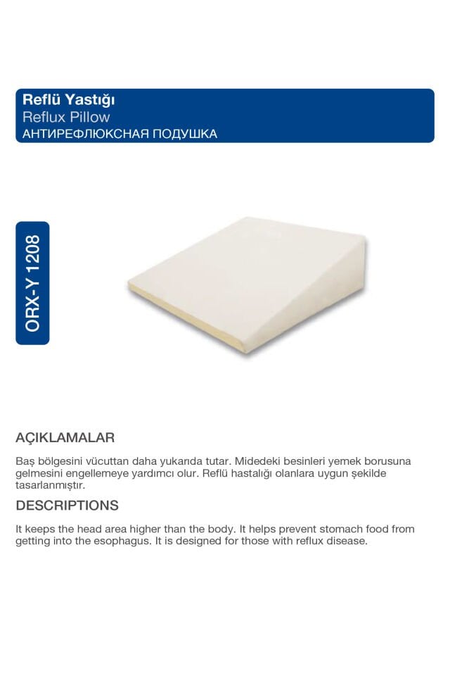 Visko Reflü Yastığı – Reflü ve Yatış Pozisyonu Desteği (65X60X24) (ORX®-Y1208)