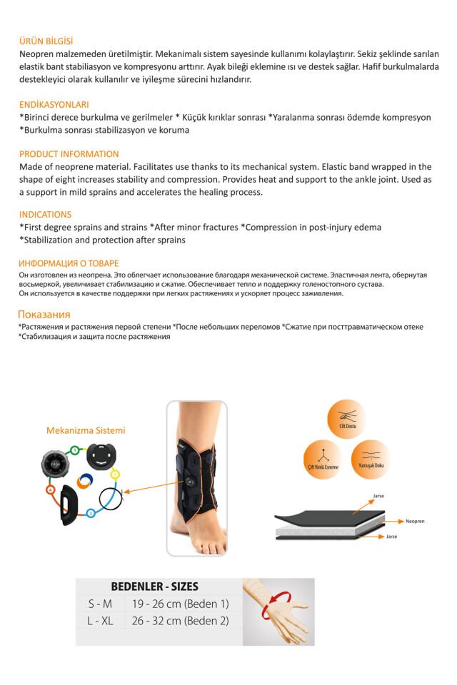 Ayarlanabilir Ayak Bilekliği (ORX®-FİT730)