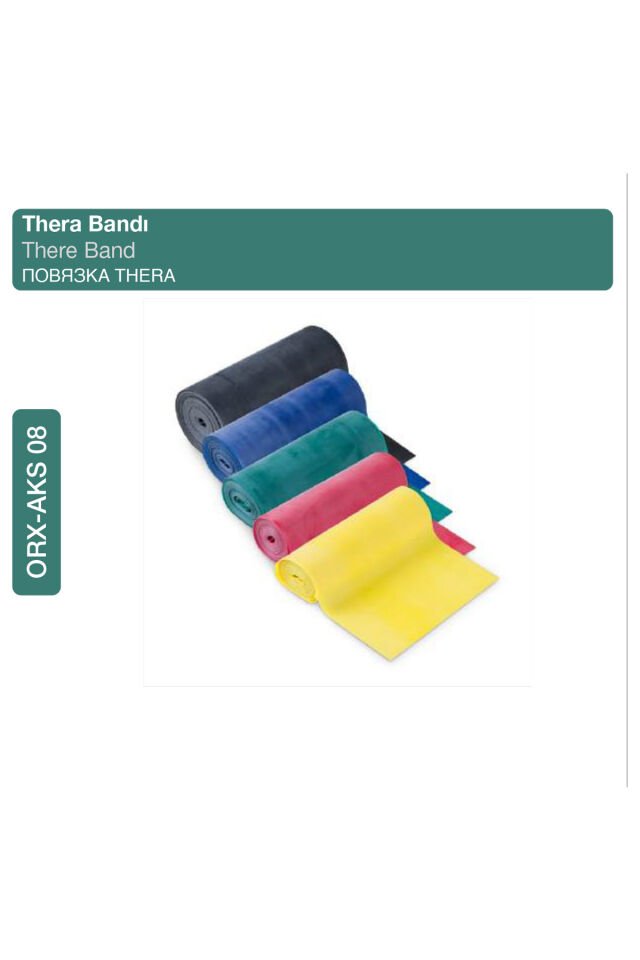 Thera Bandı – Fizik Tedavi ve Egzersiz İçin Direnç Bandı (Kırmızı-Ekstra Ağır) (Mavi-Ağır) (Yeşil-Orta) (Sarı-Hafif) (ORX®-AKS08)