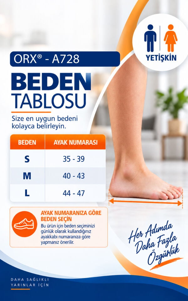 Çift Tarafı Havalı Yürüme Botu Siyah (Airwalker) – Ayak Ve Bilek Sabitleme (ORX®-A728UZUN-PREMIUM)