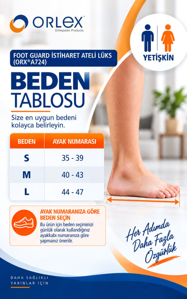 Foot Guard Lüks İstirahat Gece Ateli – Ayak Bileği İçin Gece Pozisyonlama Desteği (ORX®-A724)