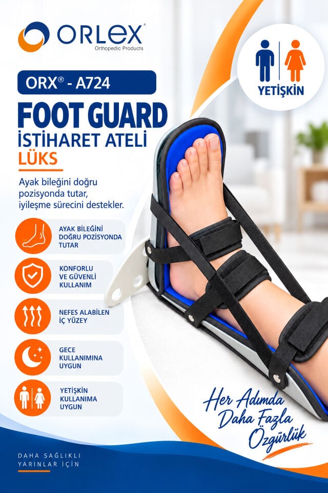 Foot Guard Lüks İstirahat Gece Ateli – Ayak Bileği İçin Gece Pozisyonlama Desteği (ORX®-A724)