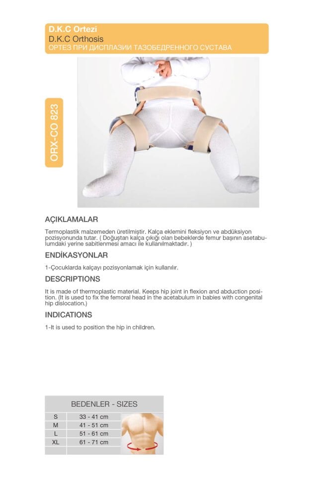 Çocuk DKC Ortezi – Diz ve Kalça Sabitleyici Ortez (ORX®-CO823)